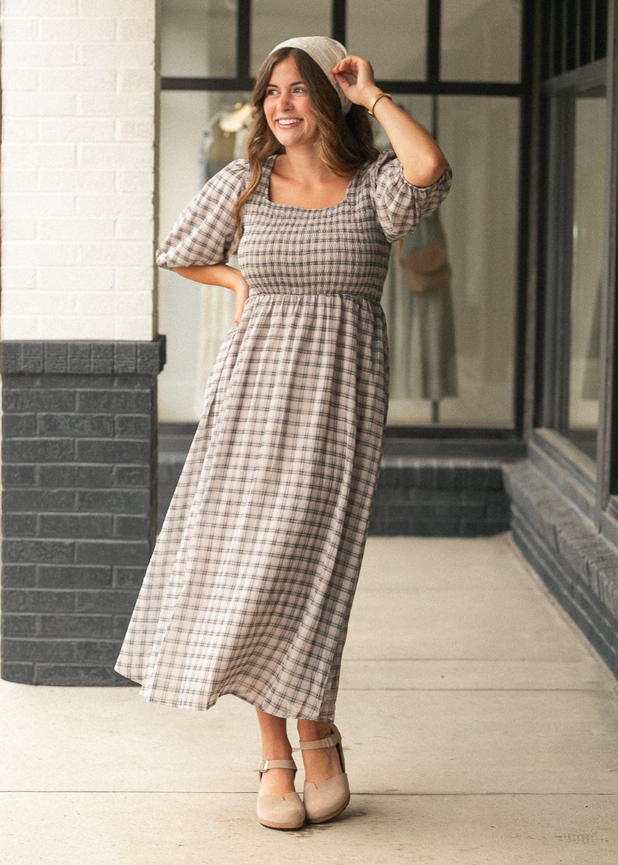 Inherit\u00ae Modest Smocked Maxi Dress | Kayleen | Inherit Co. | Inherit Clothing Co.