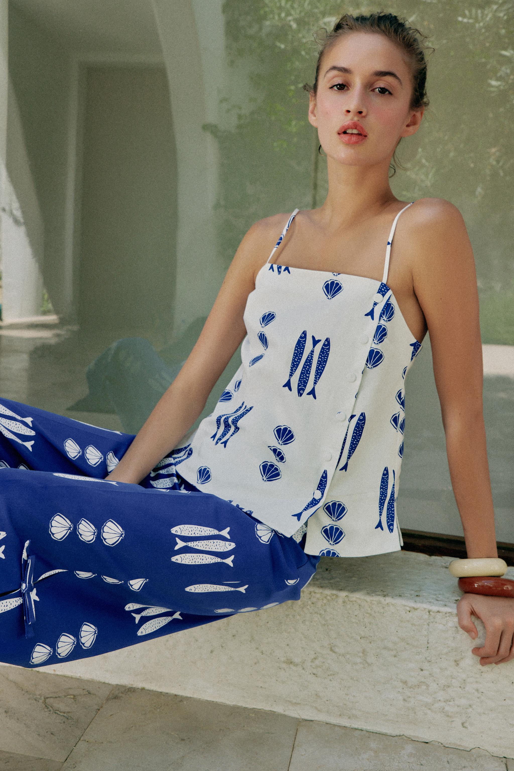 PRINTED TIE CULOTTES | Zara US