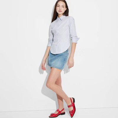 Women's Slim Fit Long Sleeve Button-Down Suiting Shirt - Wild Fable™ | Target