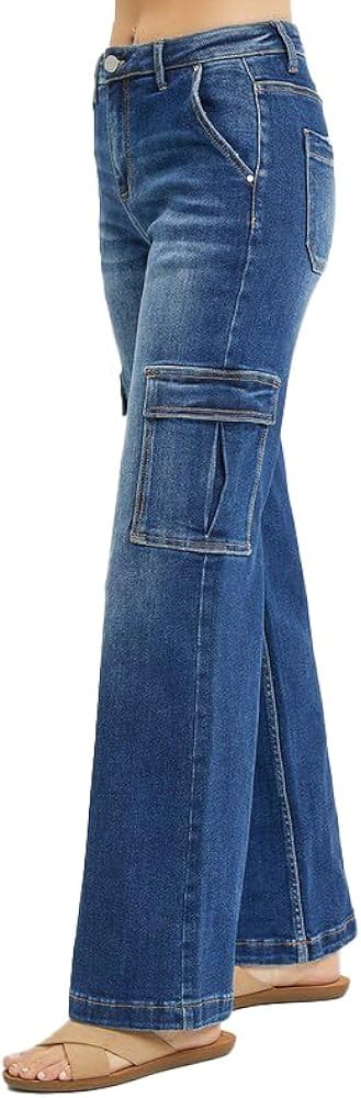 Risen Jean - High Rise Wide Cargo Jeans - RDP5489 | Amazon (US)