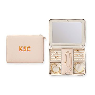 Small Travel Jewelry Case, Shadow Printed | Mark and Graham