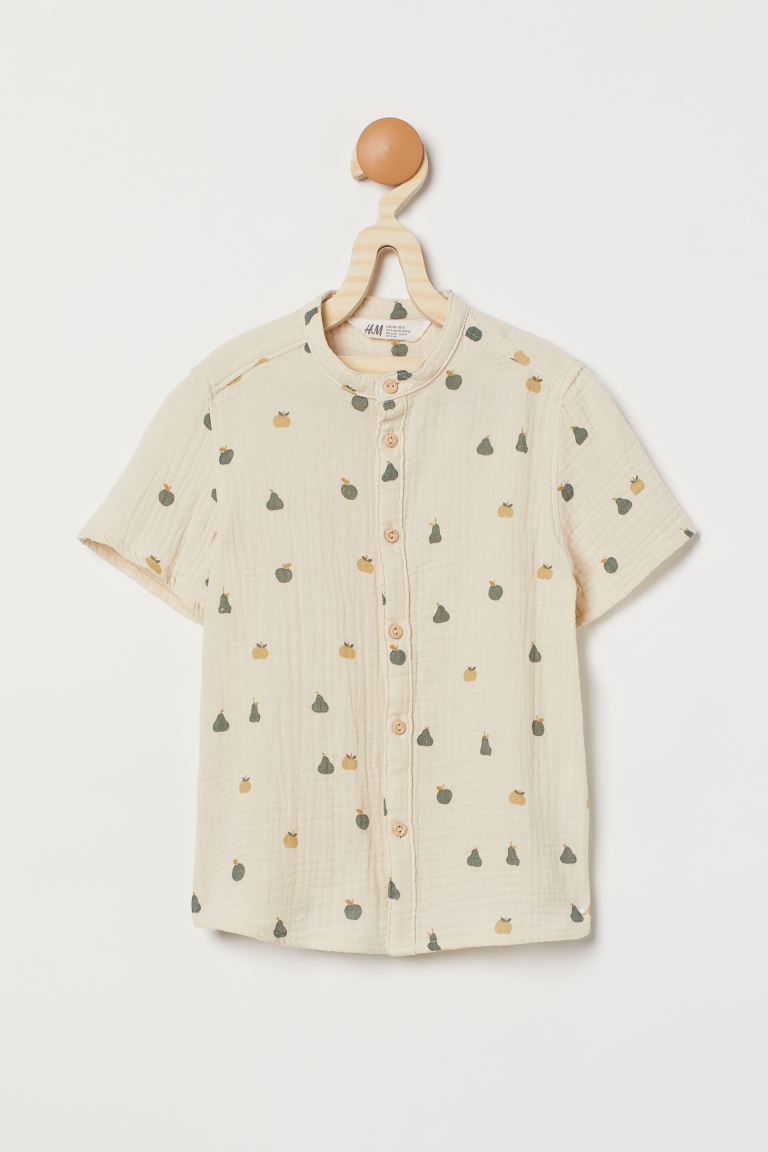 Double-weave Band-collar Shirt | H&M (US)