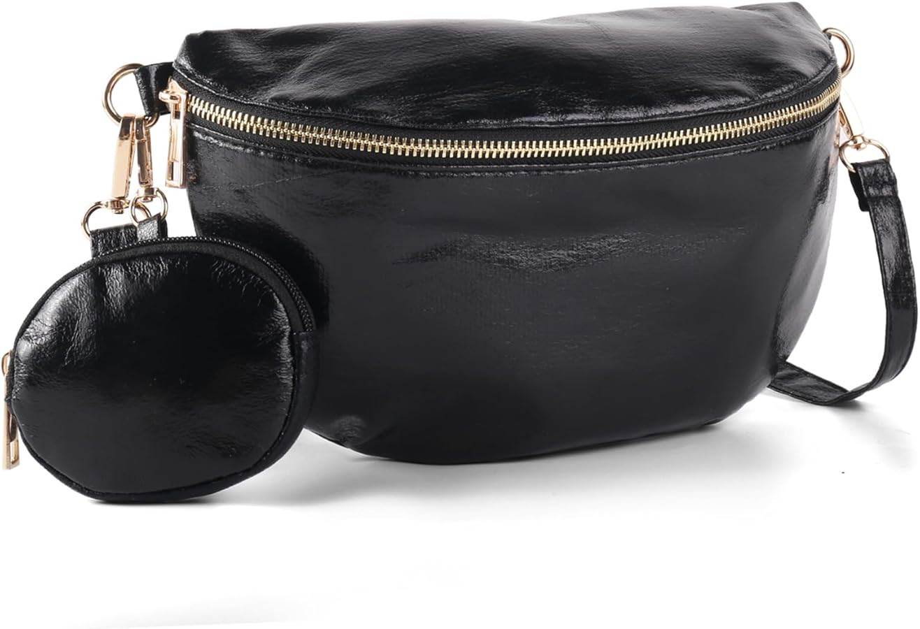 Crossbody Bags for Women Fashion Sling Purse Shoulder Bag Fanny Pack Leather Causal Chest Bum Bag... | Amazon (US)