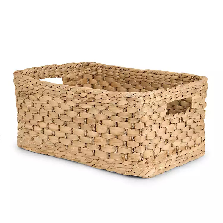 New! Large Braided Water Hyacinth Basket | Kirklands