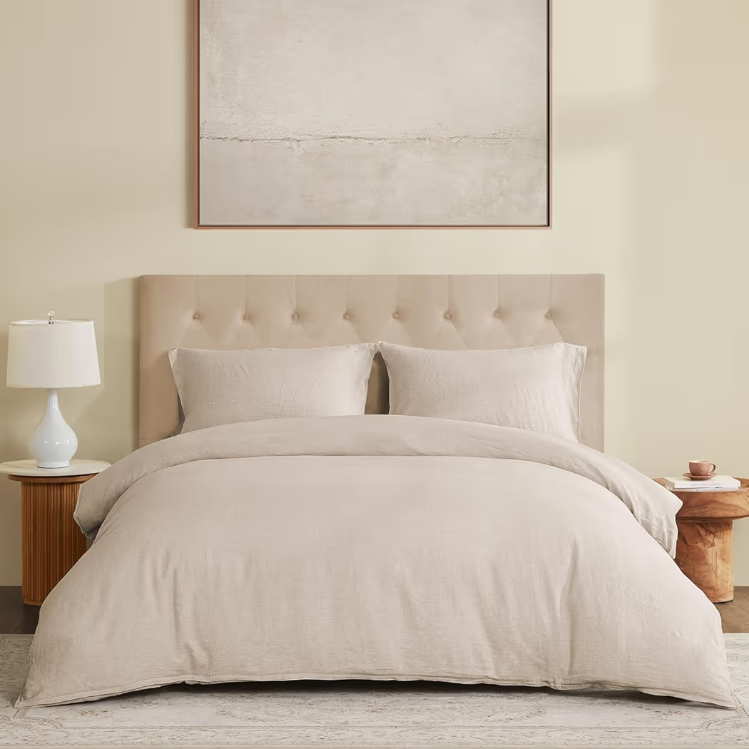 DAPU 100% Linen Duvet Cover Set 3PCs, Pure Natural French Flax Linen Duvet Cover King 90"x104" wi... | Amazon (US)