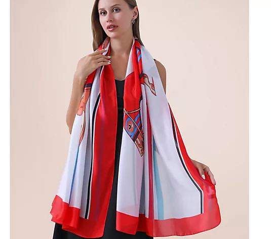 Make Your Selection: Youzey Equine Multicolor 35" x 70" Scarf | QVC
