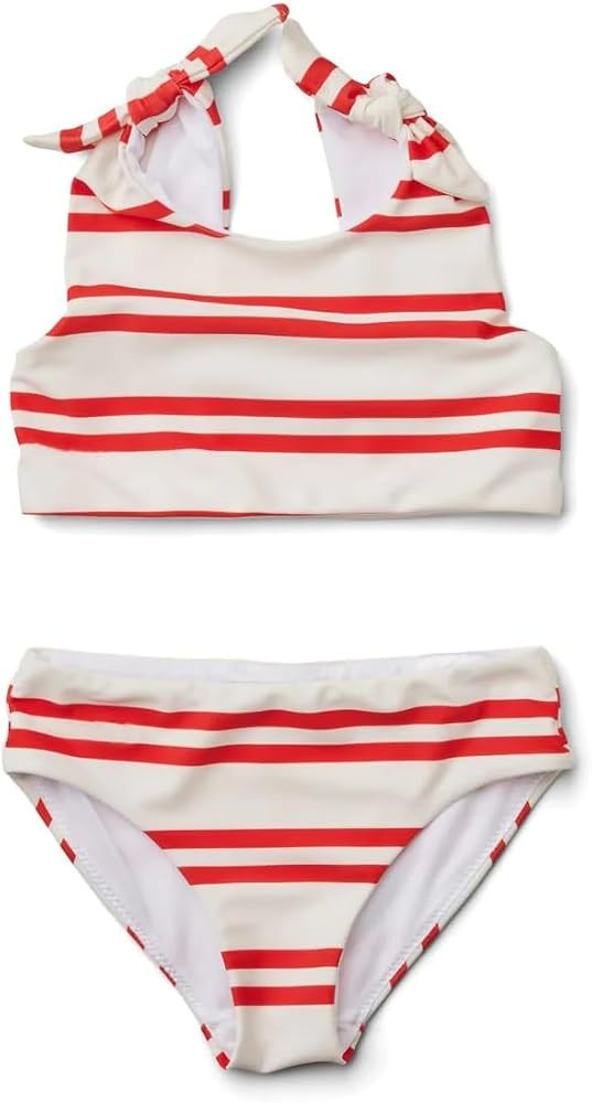 Girls Swimsuit Two Piece Bikini Set Bowknot Swim Top & Bottom Tankini Set Summer Beach Wear Dolph... | Amazon (US)