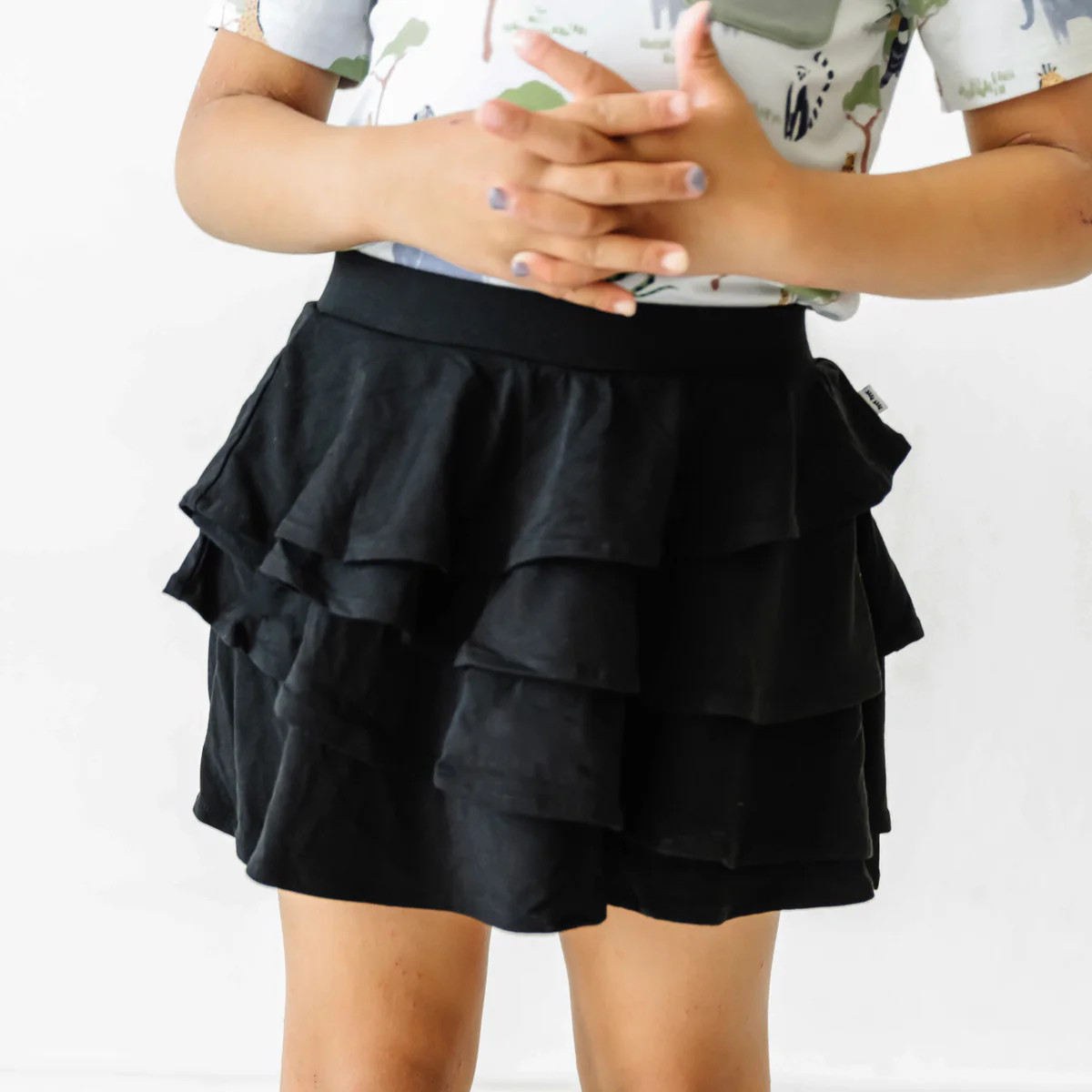 Black Ruffle Skort | Little Sleepies