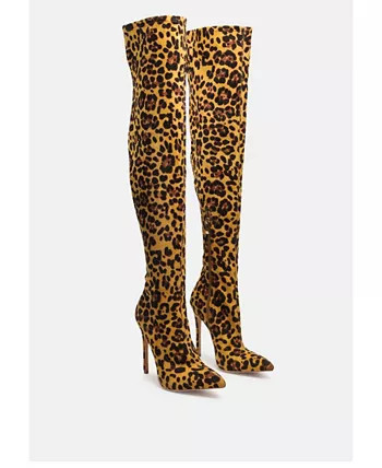 Pokey Suede Over The Knee Block Heeled Boots | Macy's