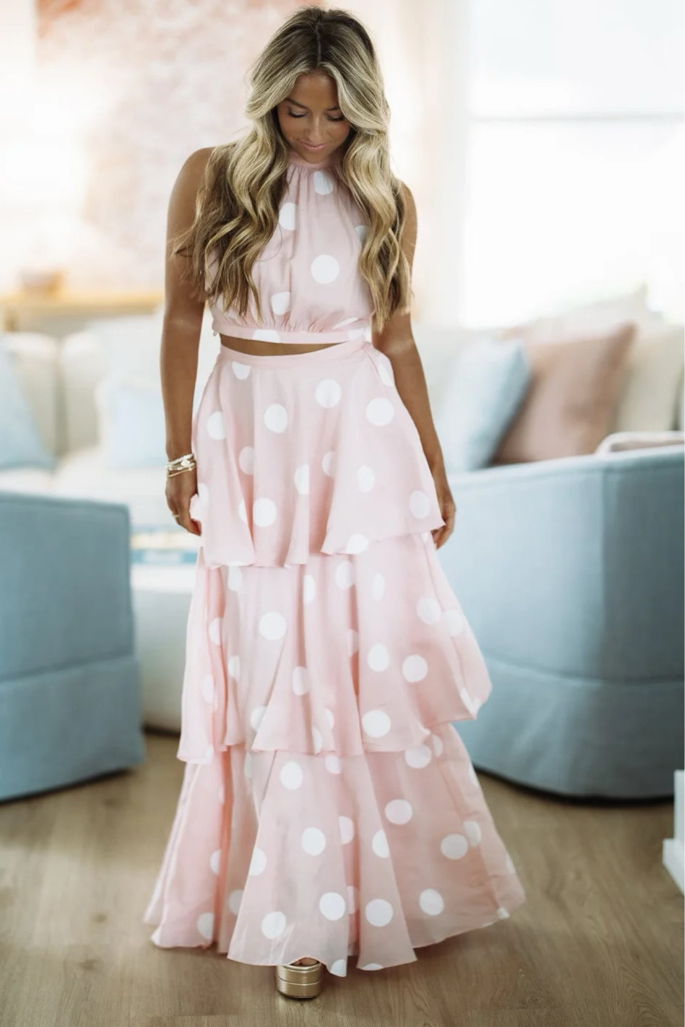 Cutest pink polka dot set! Chic matching set | preppy matching set | preppy style | preppy outfit inspo | college formal dress | sorority girl style | sorority outfit inspo | hazel and olive | hazel and olive boutique | Valentine’s Day outfit | Valentine’s Day set 

#LTKootd #LTKValentine #LTKU