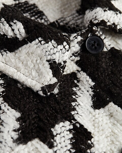 Houndstooth Oversized Shacket | Express