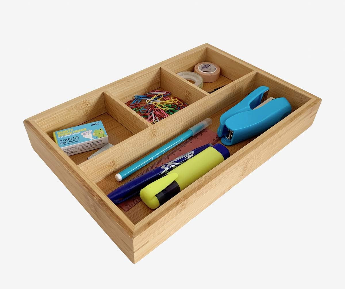 Bamboo Wooden Drawer Organiser Divider – Space Saving Multifunctional Draw Dividers for Makeup,... | Amazon (UK)