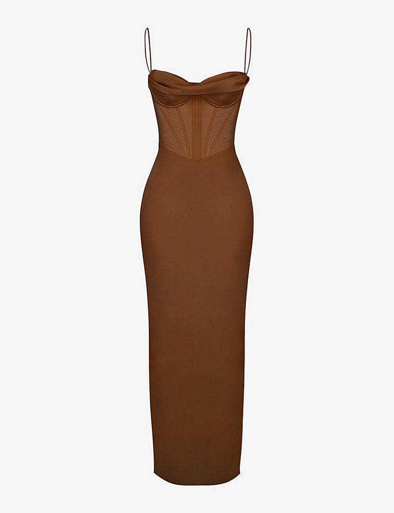 Charmaine corset satin maxi dress | Selfridges