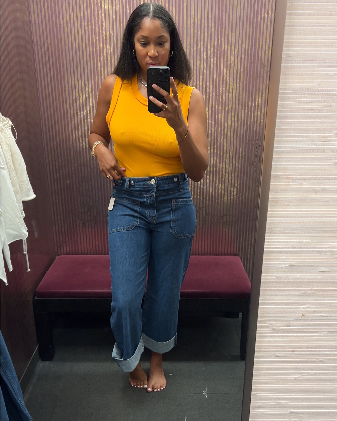 It’s a Tank top but it’s sooooo elevated! This had to be the softest Tank Ever! There is also this really cute details on the back. Love it! I am wearing a Medium. 

#LTKSeasonal #LTKFindsUnder100