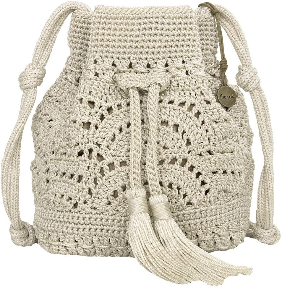 Amazon.com: The Sak Ivy Crochet Drawstring Bucket, Natural Fan : Clothing, Shoes & Jewelry | Amazon (US)