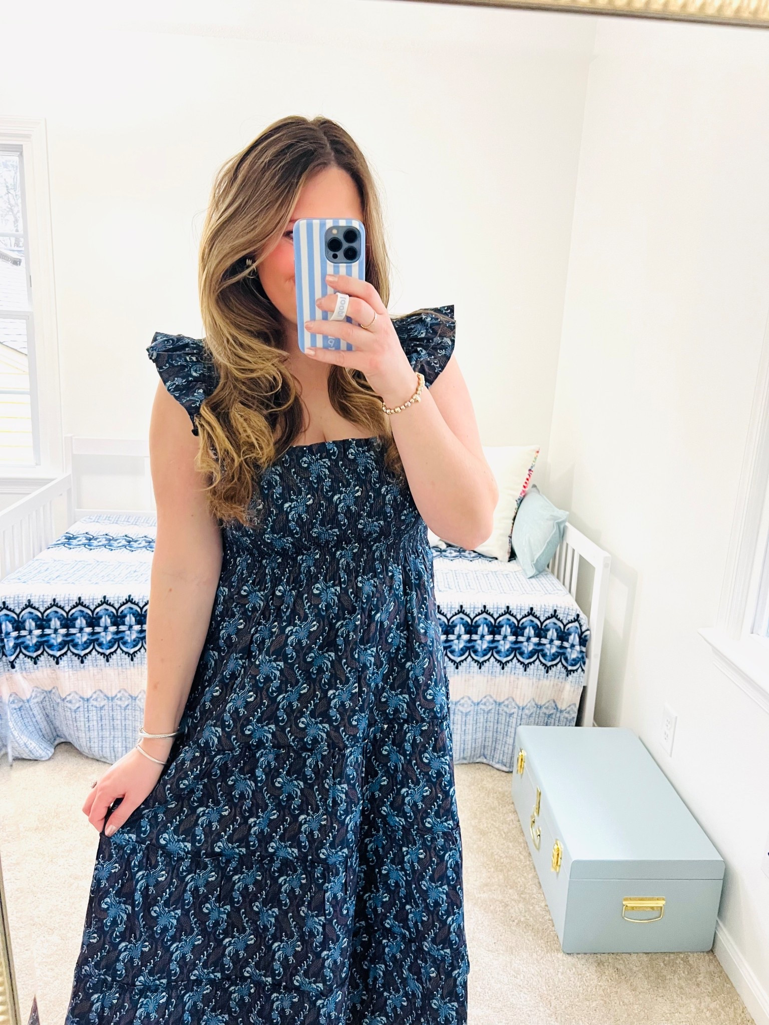 Brown and blue dress || Hill House nap dress || Ellie nap dress

Wearing size M 

#LTKMidsize #LTKootd