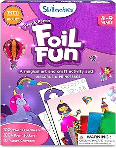 Skillmatics Foil Fun Unicorns & Princesses, Foil Art & Craft, Gift for Kids | Travel Toys, 100+ S... | Amazon (US)