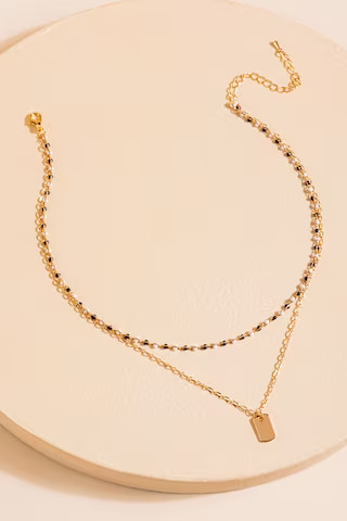 Milena Beaded Layered Necklace | Francesca's