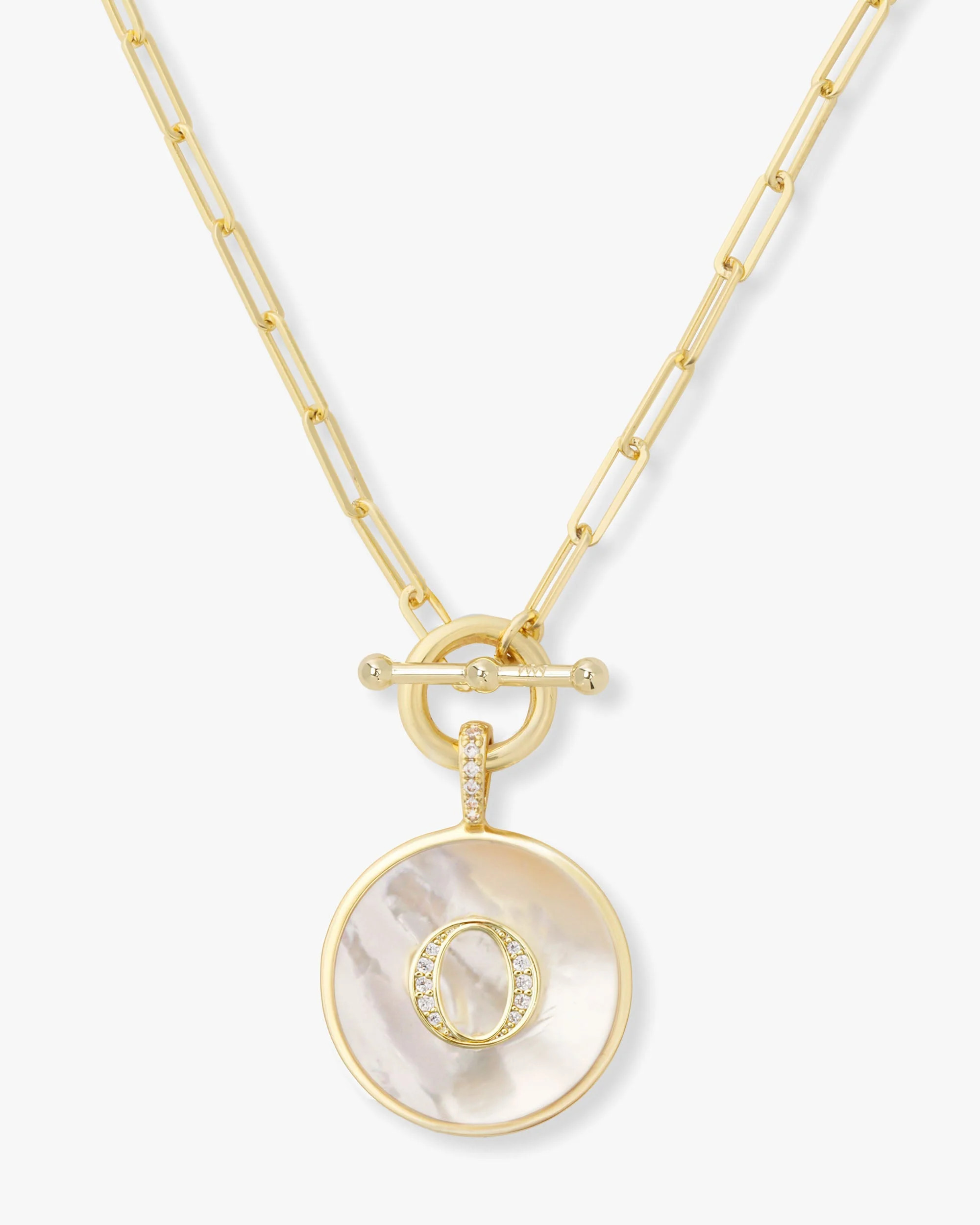 Love Letters Medallion Necklace 24mm - Gold - O | Melinda Maria Jewelry
