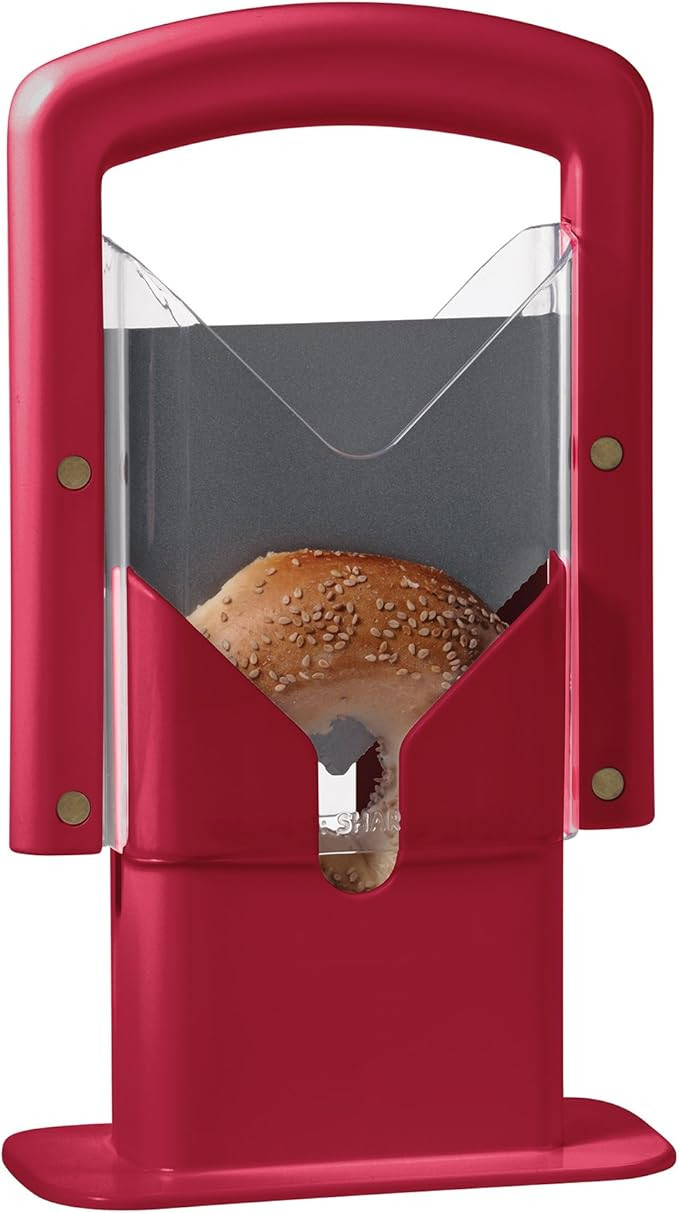 Hoan The Original Bagel Guillotine Universal Slicer, 9.25-Inch, Red | Amazon (US)