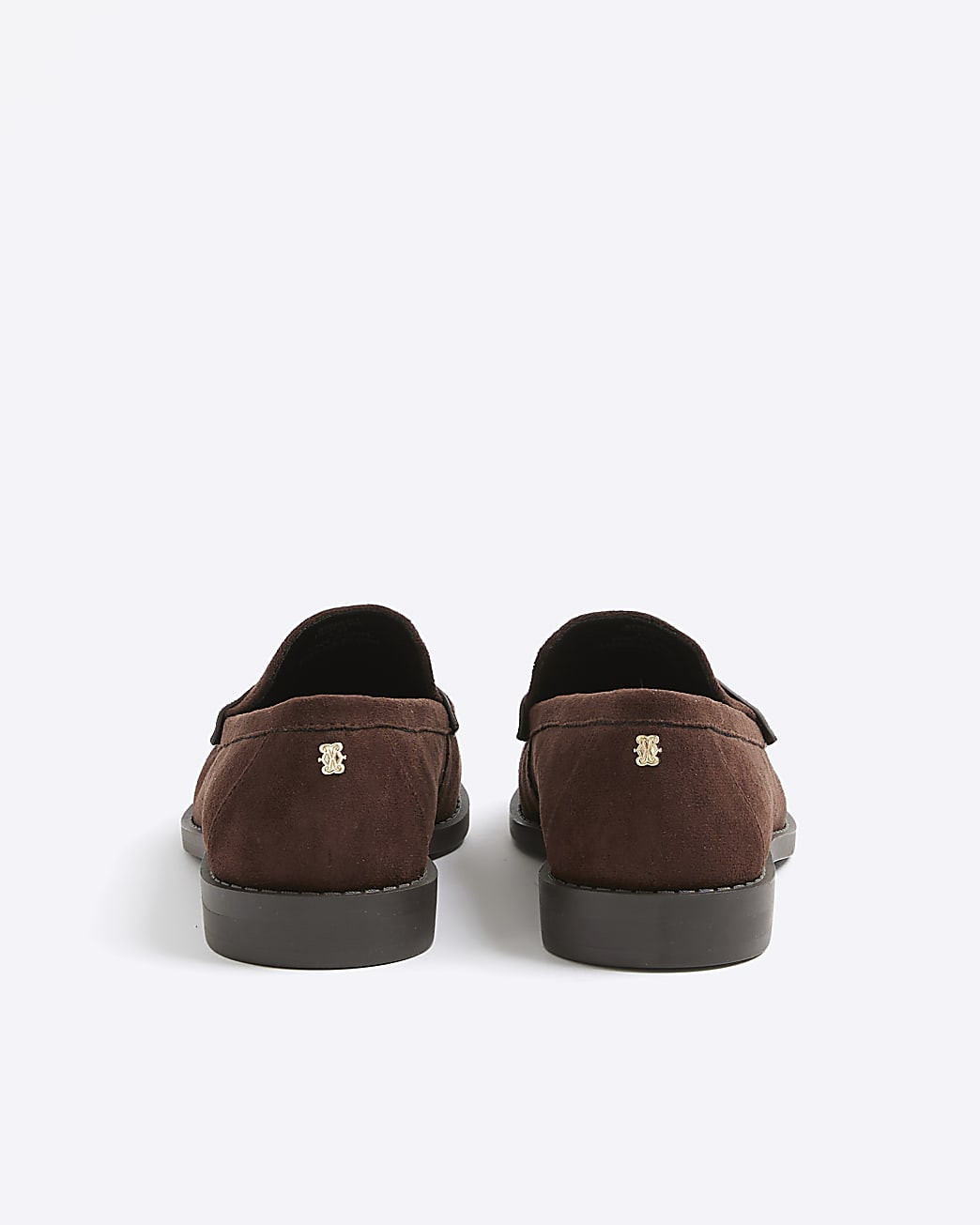 Brown Faux Suede Ruched Loafers | River Island UK & IE