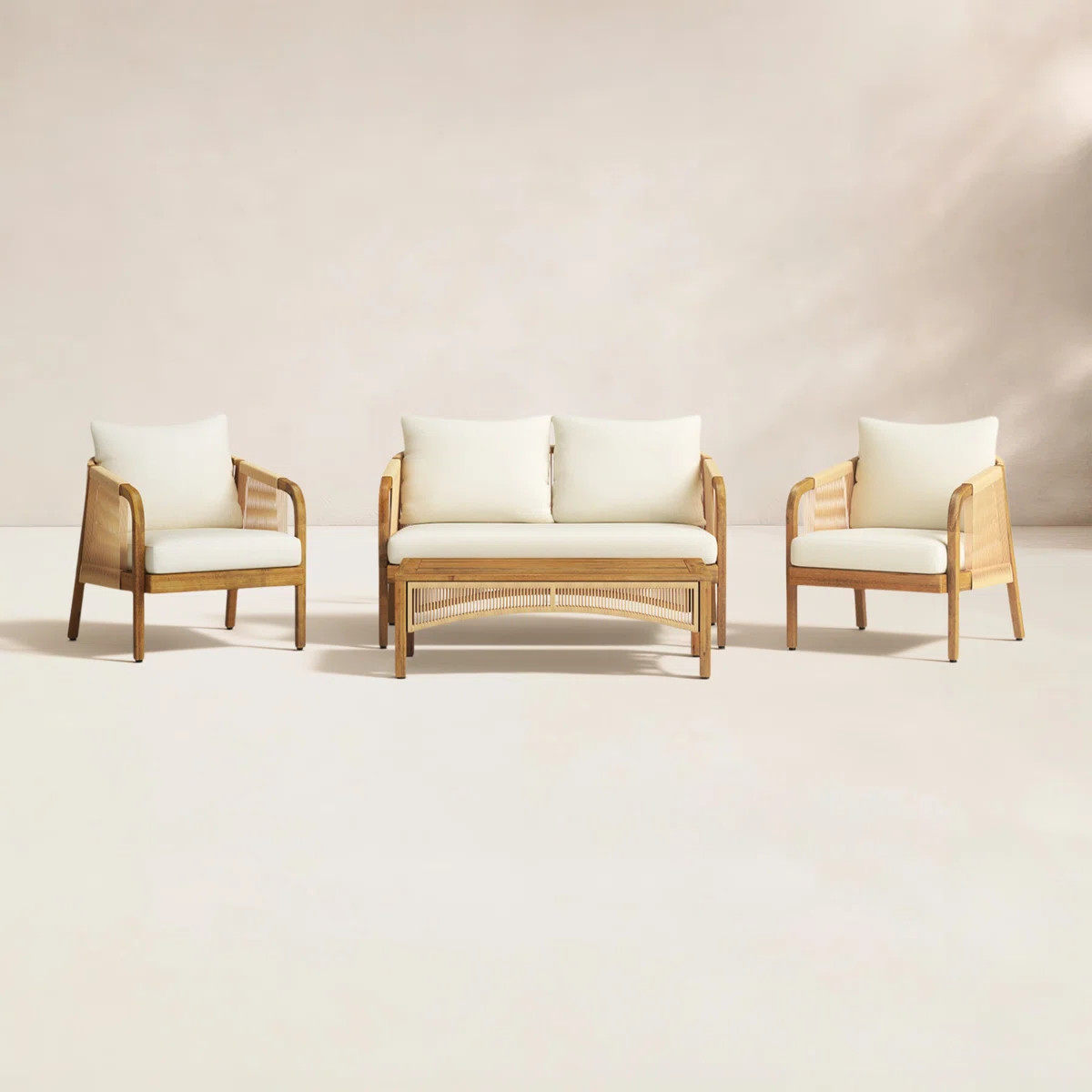 Fiora 4-Person Patio Conversation Set with Cushions | Wayfair North America