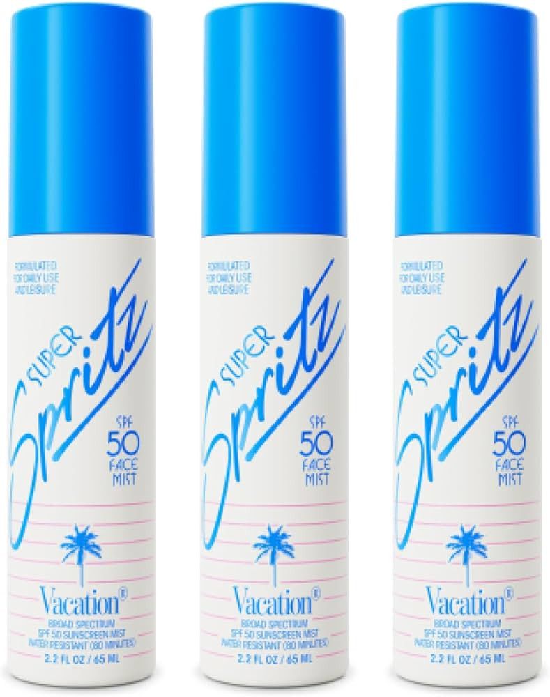 Vacation Super Spritz SPF 50 Sunscreen Face Mist (Pack of 3) - Daily Face Sunscreen Spray - SPF F... | Amazon (US)