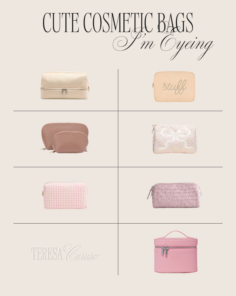 Cute Cosmetic Bags I'm Eyeing! 

 