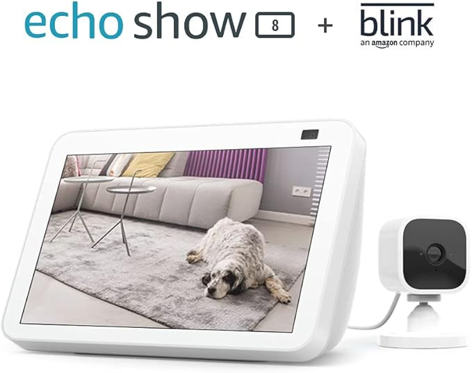 Echo Show 8 (2nd Gen, 2021 release) - Glacier White bundle with Blink Mini | Amazon (US)
