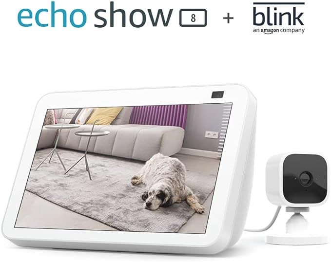 Echo Show 8 (2nd Gen, 2021 release) - Glacier White bundle with Blink Mini | Amazon (US)