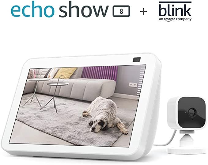 Echo Show 8 (2nd Gen, 2021 release) - Glacier White bundle with Blink Mini | Amazon (US)