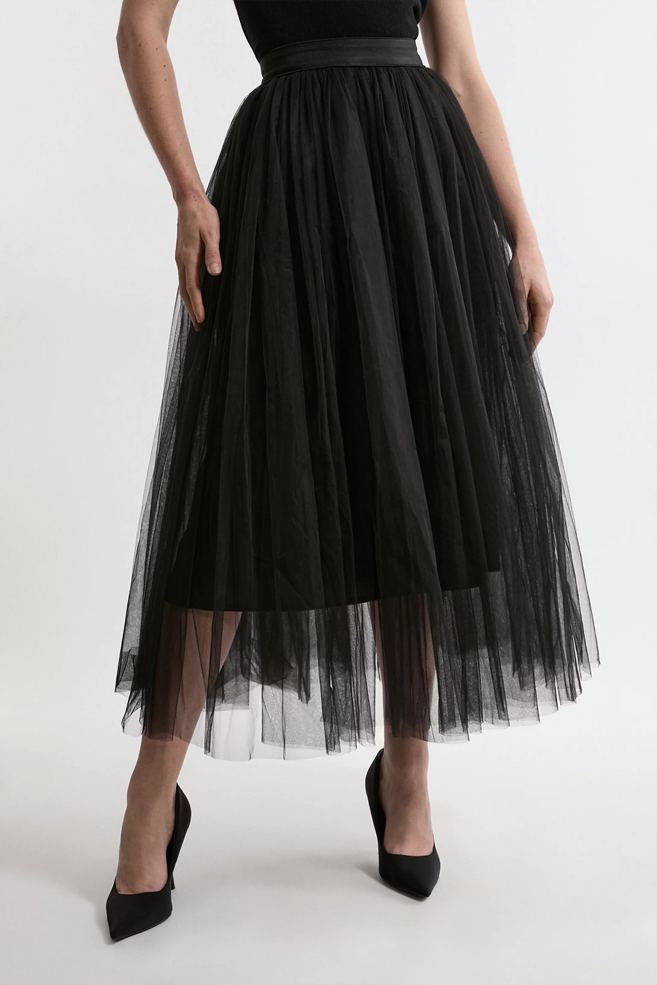 Lydia Millen Tulle Woven Maxi Skirt | Karen Millen US