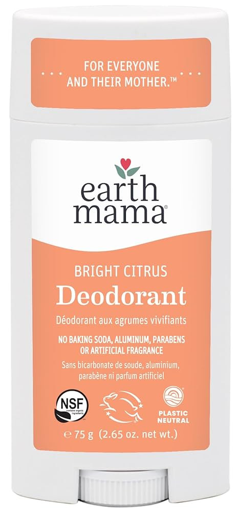 Earth Mama Bright Citrus Deodorant | Safe for Sensitive Skin, Pregnancy and Breastfeeding, Contai... | Amazon (US)