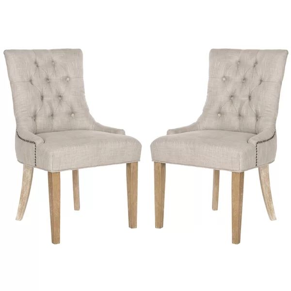 Abby Tufted Upholstered Side Chair in Gray (Set of 2) | Wayfair North America