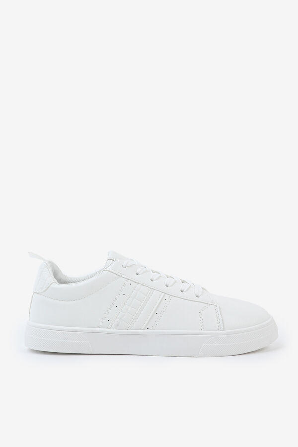 White Sneakers with Textured Details | Ardene