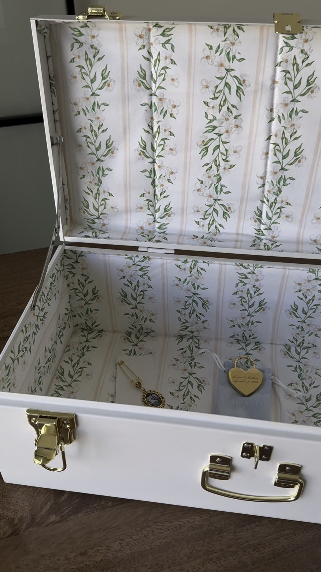Petite Keep has the cutest keepsake trunks - this was such a sweet gift from my sister for my wedding day🤍

something to keep all of my wedding keepsakes in ✨

wedding, wedding keepsake, keepsake trunk, wedding things 

#LTKWedding #LTKGiftGuide