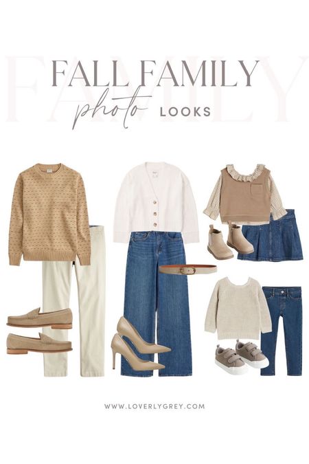 Gorgeous neutral fall family photo look. I love the denim and nude looks. 

#LTKstyletip #LTKFind #LTKfamily