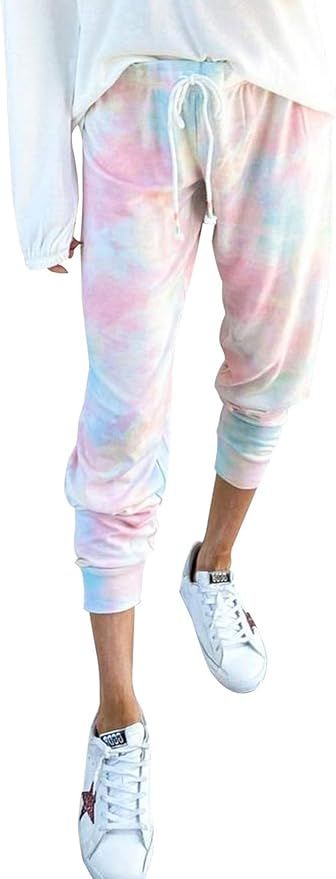 KIRUNDO 2020 Women’s Jogger Long Pants Drawstring Elastic Waist Sweatpants Camouflage Lounge wi... | Amazon (US)
