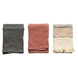 Creative Co-Op Cotton Tea, Multi Color, Set of 3 Towel, 3 | Amazon (US)