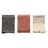 Creative Co-Op Cotton Tea, Multi Color, Set of 3 Towel, 3 | Amazon (US)