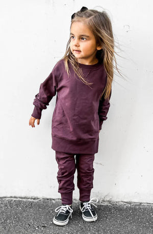 Little Bipsy Pullover- Black Cherry | Brynlee + Briggs Children’s Boutique