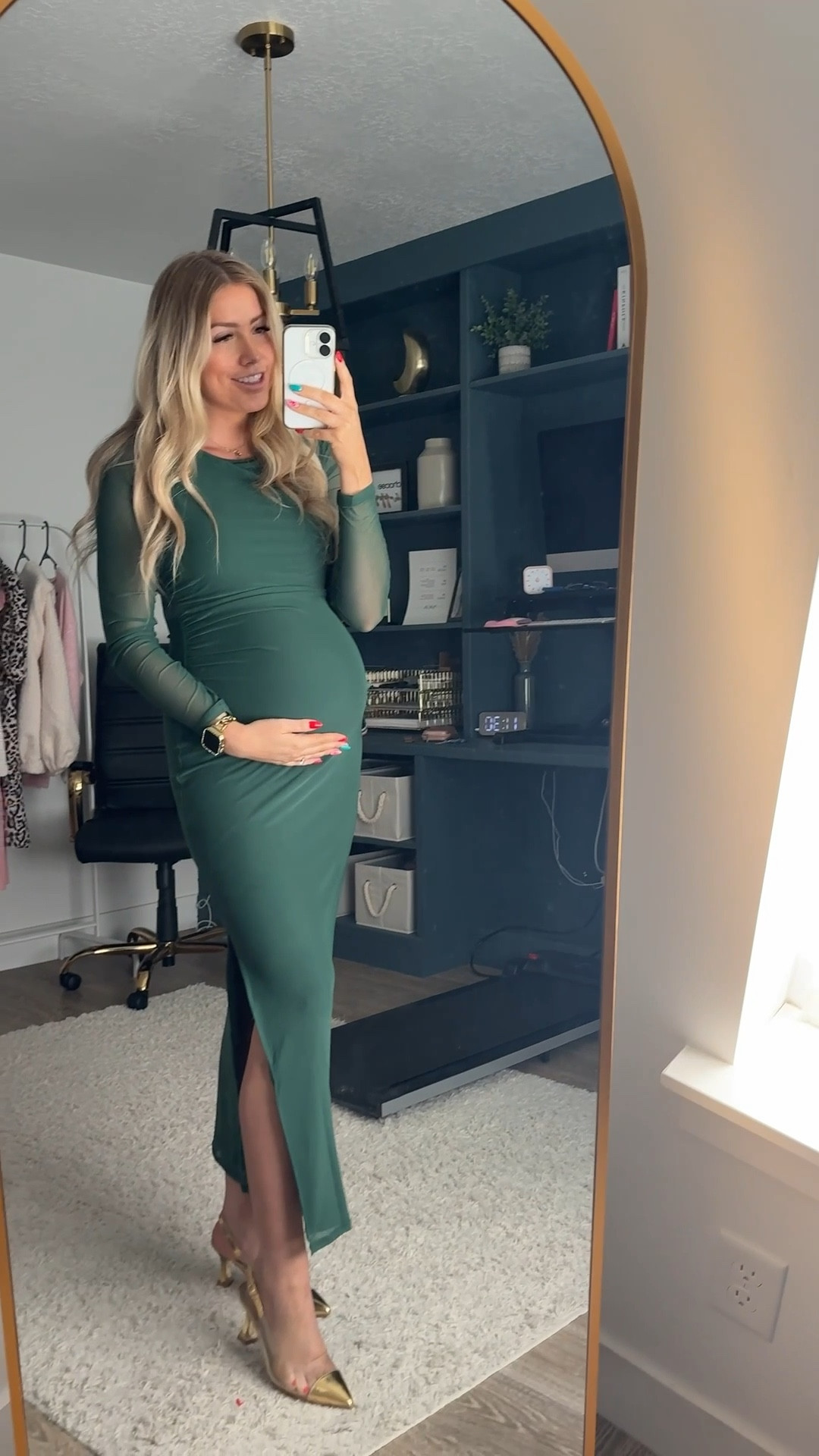 bump friendly holiday outfit! both my dress & shoes come in more colors! dress isn’t maternity so could be worn without a bump!

dress: wearing usual size M
heels: size up half

| pregnant | Christmas dress | holiday party outfit | Christmas outfit | bump friendly outfit | gold heels | New Year’s Eve heels 

#LTKHoliday #LTKBump #LTKWedding