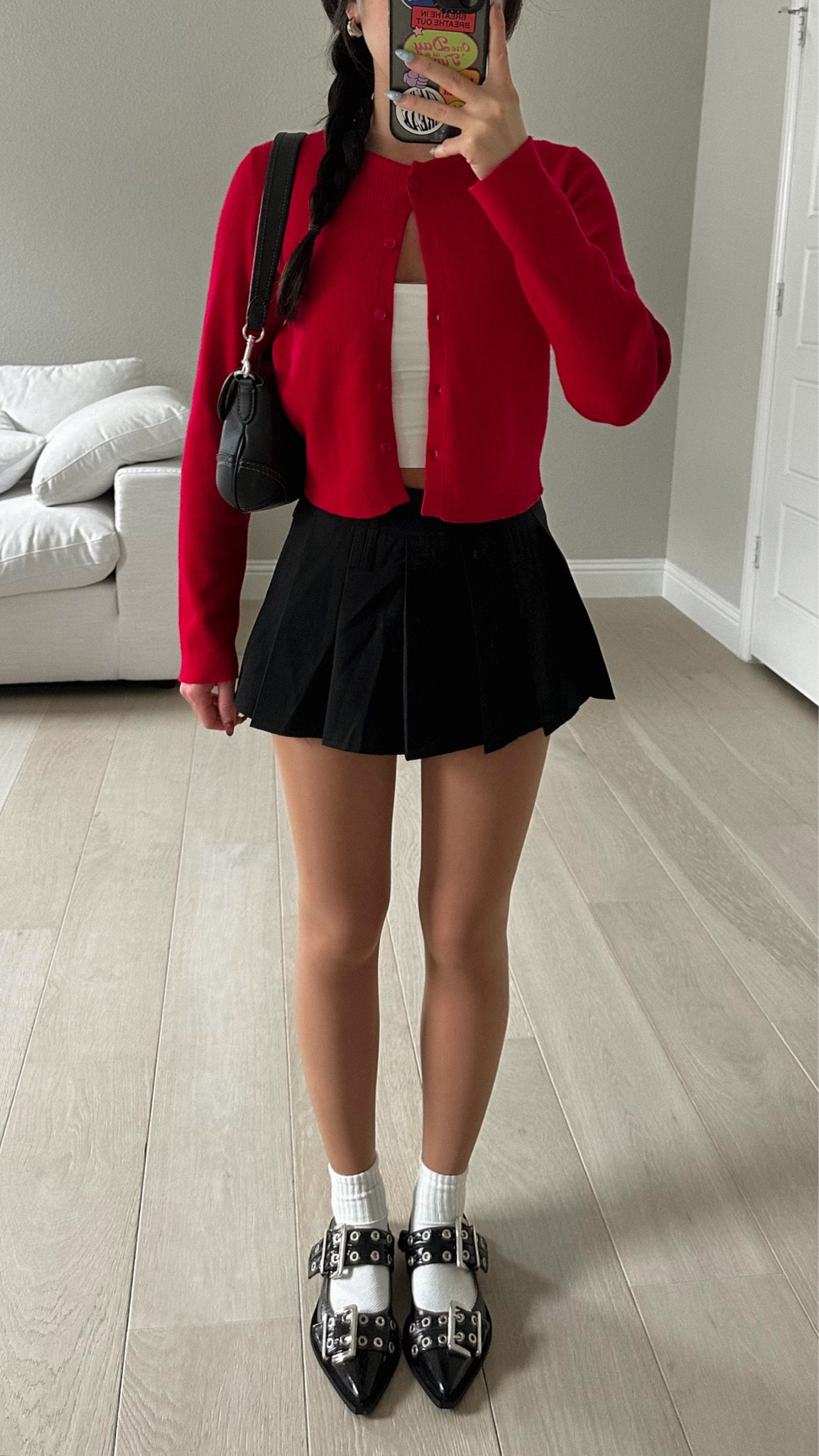 ⭐️ code “HOPE” for 40% off cardigan & skirt (lewkin)
* cardigan size s/m
* tank is size xs (tucked to crop it) 
* skirt size s/m
* shoes are ganni linked similar options

#LTKstyletip #LTKfindsunder100 #LTKfindsunder50