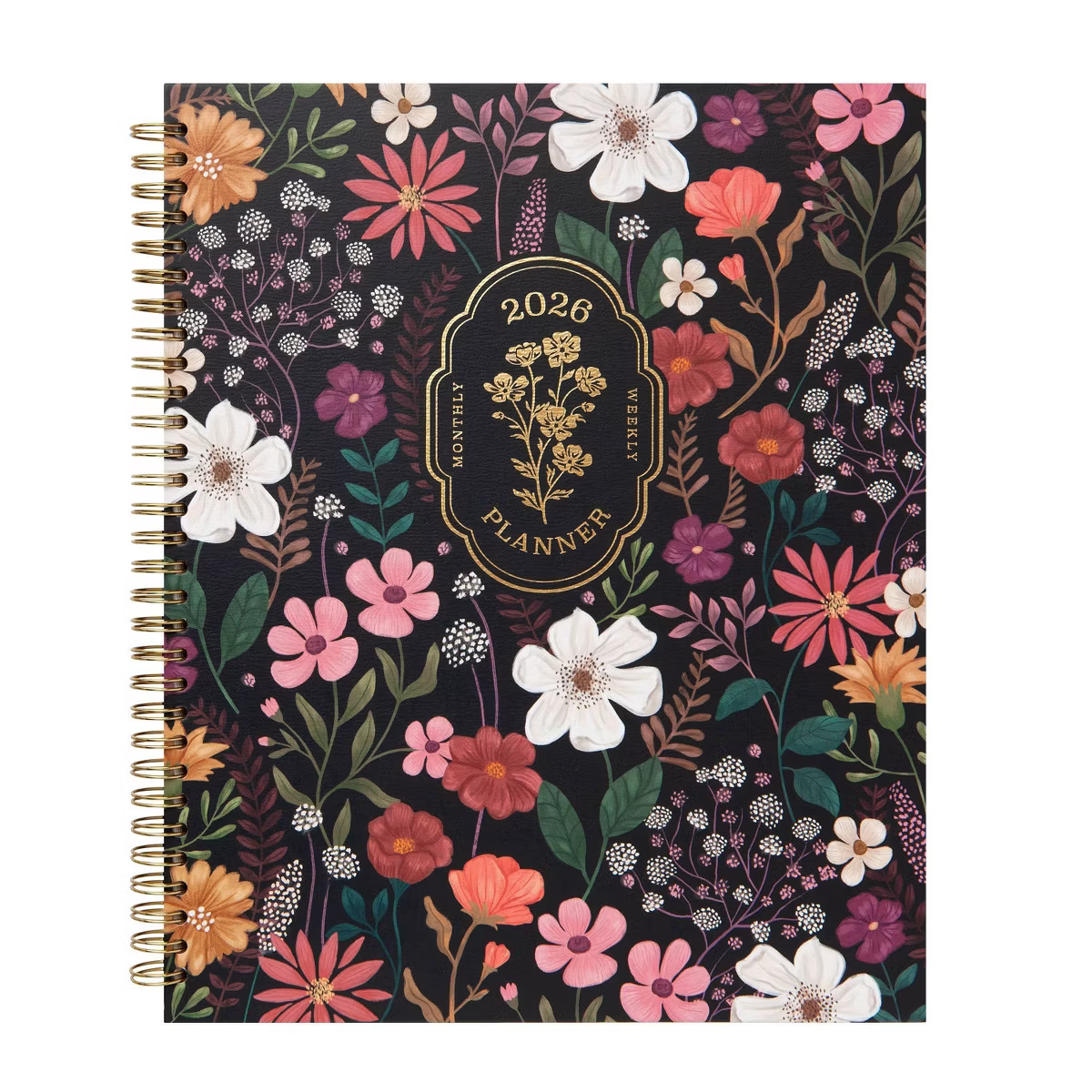 greenroom Planner 2026 Weekly/Monthly 8.5"x10.75" Large Hardcover Midnight Wildflower | Target