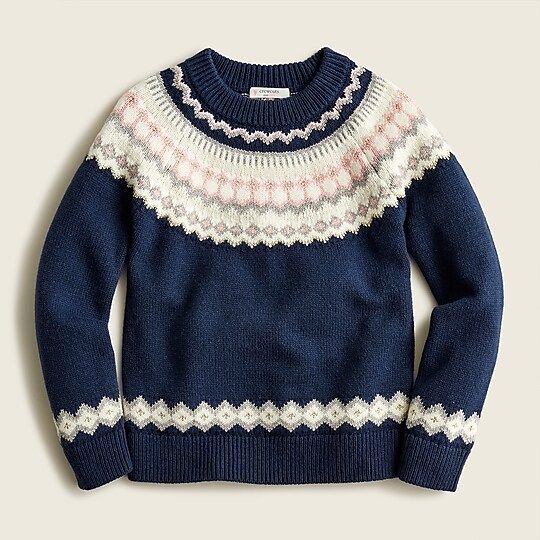 Girls' classic fair isle sweater | J.Crew US