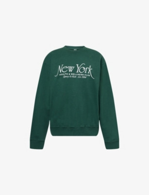 SPORTY & RICH - NY94 Printed Cotton-Jersey Sweatshirt | Selfridges.com | Selfridges