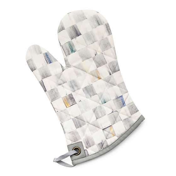 Sterling Check Bistro Oven Mitt | MacKenzie-Childs