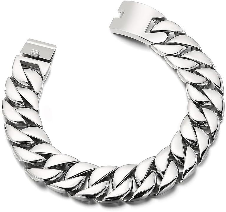 SDA Wide Chunky Gold Chain Necklace - Heavy and Waterproof 316L Surgical Steel with 18K Gold Plat... | Amazon (US)