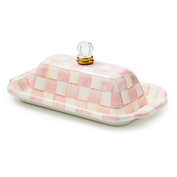 MacKenzie-Childs Rosy Check Butter Box | MacKenzie-Childs