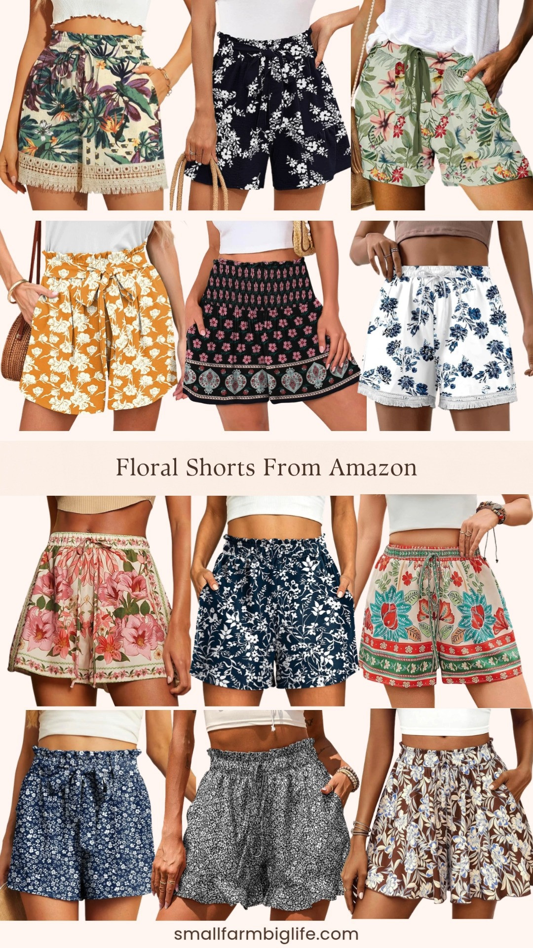 Floral shorts are such a fun and easy summer staple and Amazon has so many beautiful prints and styles right now at really great prices. I rounded up twelve styles in blue and white, brown and cream, hawaii floral, green, dark navy and white, pink, mustard yellow, green and red, black and pink, black and white, and navy and white floral prints so there is something for every color preference and personal style. The wide leg ruffle styles and the tie knot high waist options are two of my favorite silhouettes in this round up for how flattering and effortless they look. Whether you want something flowy and boho for a beach vacation, a smocked waist style for a more fitted look, or a casual lounge short for easy everyday summer wear there is a floral short in this round up for every occasion. Tap to shop! 

 #LTKootd #LTKSeasonal #LTKOver40